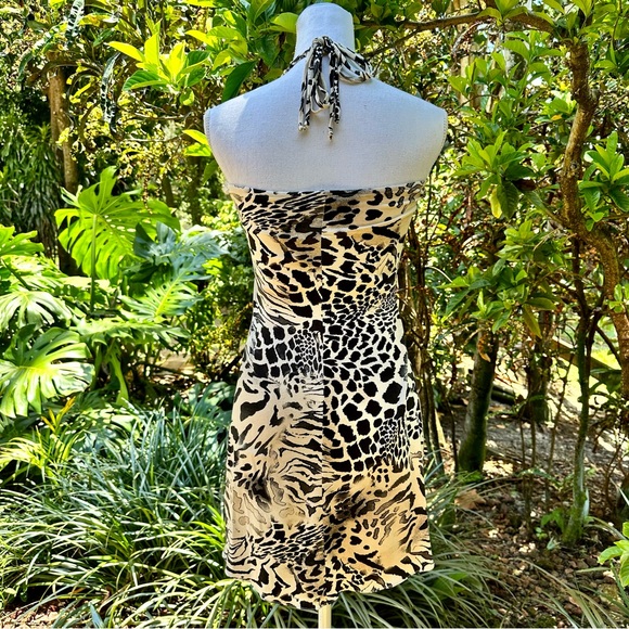 Sky Leopard Cheetah Print Mini Dress - Picture 4 of 9